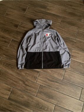 Gray Champion windbreaker jacket